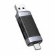 Orico CD2D-AC2-BK-EP TF/SD memory card reader, USB + USB-C (black)