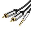 Cable Audio 3.5mm Male to 2x RCA Male Vention BCFBG 1.5m Black