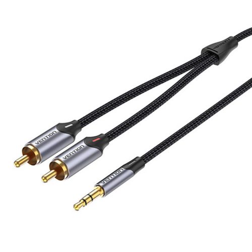 Cable Audio 2xRCA to 3.5mm Vention BCNBH 2m (grey)