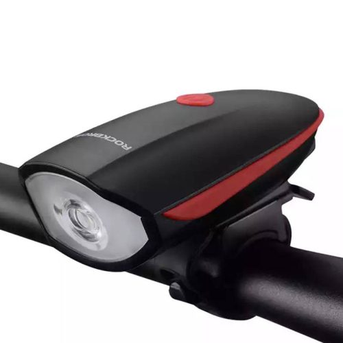 Bicycle electronic bell and light Rockbros 7588 (black and red)