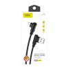 Angled USB cable for Lightning Foneng X70, 3A, 1m (black)