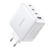 UGREEN Nexode 15337 hálózati töltő, 3xUSB-C, USB-A 3.0, PD3.0, QC4.0, GaN, 100W (fehér)