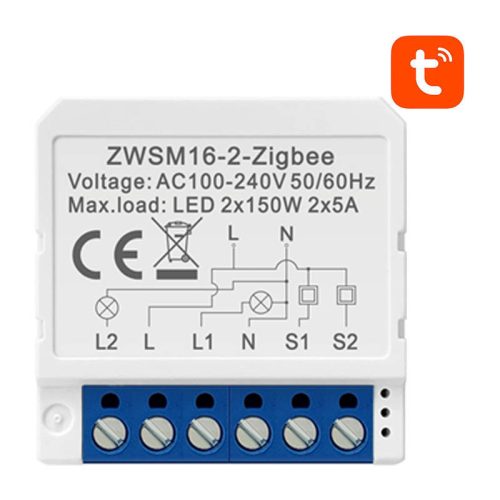 Smart Switch Module ZigBee Avatto ZWSM16-W2 TUYA