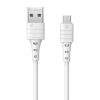 Cable USB Micro Remax Zeron, 1m, 2.4A (white)