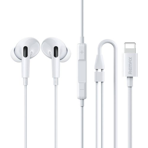 Earphones Remax RM-533i, Lightning, 1.2m (white)