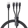 3in1 USB to USB-C / Lightning / Micro USB Cable, Mcdodo CA-0930, 6A, 1.2m (Black)