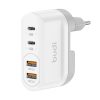 Wall charger Budi 326TQE, 2xUSB-A, 2xUSB-C, 40W (white)