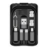 Multi-functional box for phones Budi 515C, 6 types cables (black)