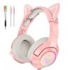 Gaming headphones ONIKUMA K9 Pink RGB