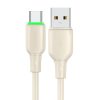 USB to USB-C Cable Mcdodo CA-4750 with LED light 1.2m (beige)