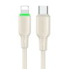 Cable USB-C do Lightning Mcdodo CA-4760 with LED light 1.2m (beige)