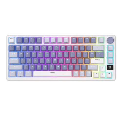 Wireless mechanical keyboard Royal Kludge RKM75 RGB, Silver switch (blue)