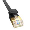 Baseus Cat 7 UTP Ethernet RJ45 lapos kábel, 0,5 m (fekete)