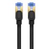 Baseus fonott hálózati kábel Cat.7, Ethernet RJ45, 10Gbps, 1,5m (fekete)