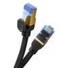 Baseus fonott hálózati kábel Cat.7, Ethernet RJ45, 10Gbps, 3m (fekete)