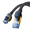 Baseus fonott hálózati kábel Cat.7, Ethernet RJ45, 10Gbps, 8m (fekete)