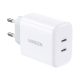 UGREEN CD243 adapter, 2x USB-C, 40 W (fehér)