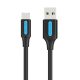 Cable USB-A 2.0 to USB-C Vention COKBC 3A 0,25m (black)