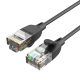 Network Cable UTP CAT6A Vention IBIBF RJ45 Ethernet 10Gbps 1m Black Slim Type