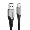 USB 2.0 A to USB-C cable Vention CODHC 3A 0,25m gray