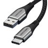 USB 2.0 A to USB-C cable Vention CODHC 3A 0,25m gray