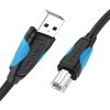 USB 2.0 A to USB-B printer cable Vention VAS-A16-B100 1m Black