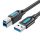 USB 3.0 A to B print cable Vention COOBF 2A 1m Black PVC