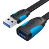 Flat USB 3.0 extender Vention VAS-A13-B300 3m Black