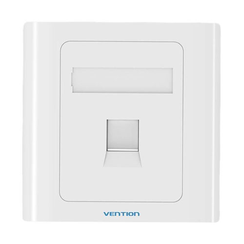 1-Port Keystone Wall Plate 86 Type Vention IFAW0 White