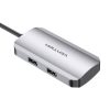 USB-C to USB-C Docking Station, 3x USB3.0, PD 0.15m Vention TNDHB, gray