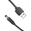 Power Cable USB 2.0 to DC 5.5mm Barrel Jack 5V Vention CEYBF 1m (black)