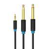 Audio Cable 3.5mm TRS to 2x 6.35mm Vention BACBG 1.5m (black)