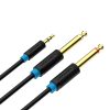 Audio Cable 3.5mm TRS to 2x 6.35mm Vention BACBG 1.5m (black)