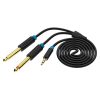 Audio Cable 3.5mm TRS to 2x 6.35mm Vention BACBH 2m (black)