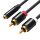 Cable Audio 3.5mm Female to 2x RCA Male Vention VAB-R01-B100 1m Black