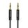 Cable Audio 3.5mm mini jack Vention BAGBD 0.5m Black Metal