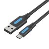 Cable USB 2.0 A to Micro USB Vention COLBD 3A 0,5m black