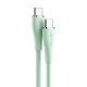 USB-C 2.0 to USB-C Cable Vention TAWGF 1m, PD 100W,  Green Silicone