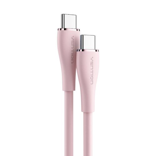 USB-C 2.0 to USB-C Cable Vention TAWPF 1m, PD 100W, Pink Silicone