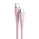 USB-C 2.0 to USB-C Cable Vention TAWPF 1m, PD 100W, Pink Silicone