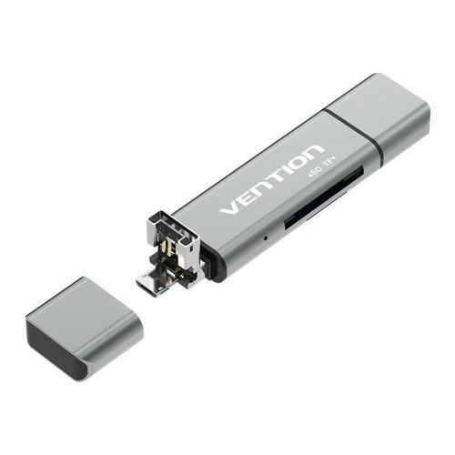 Multifunctional USB2.0 Card Reader Vention CCJH0 Gray