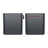 Multifunctional travel wall charger Acefast Z1, 2xUSB-A, 3xUSB-C, GaN, 67W, US/EU/UK/AU (black)