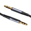 Joyroom SY-A08 AUX cable 3.5mm mini jack to 3.5mm mini jack, braided, 1.2m (black)