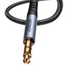 Joyroom SY-A08 AUX cable 3.5mm mini jack to 3.5mm mini jack, braided, 1.2m (black)