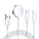 Apple Watch Magnetic Charger Joyroom S-IW008 Lightning + USB-C 5V 1.2m (White)