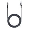 USB-A 3.1 to USB-C Fast charging cable Lention CB-ACE-6A1M, 6A, 10Gbps, 1m (black)