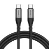 USB-C to USB-C Fast charging cable Lention CB-CCT 60W, 5A/20V, 480Mbps, 2m (black)