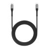 USB-C to USB-C Fast charging cable Lention CB-CCT 60W, 5A/20V, 480Mbps, 2m (black)