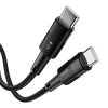 Cable USB-C to USB-C Toocki TXCTT2-YS03, 1m, FC 60W (black)