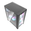 Darkflash DRX70 Glass számítógépház + 4 RGB ventilátor (fekete)